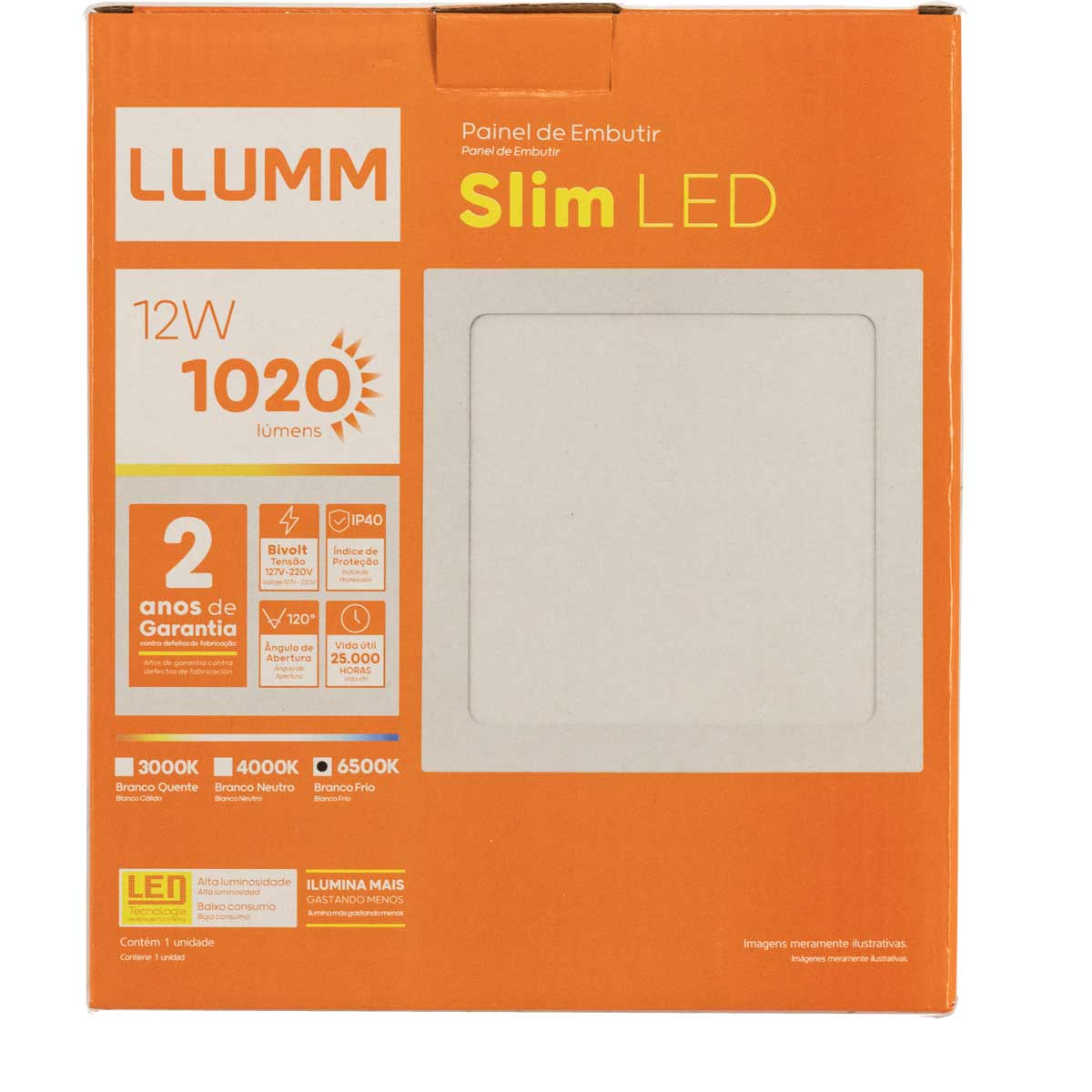 Imagem do produto PAINEL SLM LED EMB QUAD BR 12W 6500K LUMM