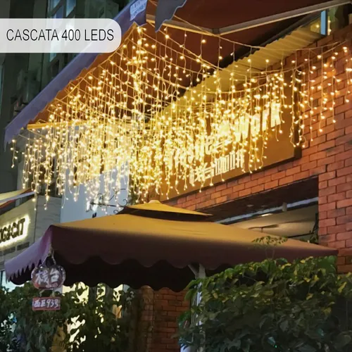 Imagem do produto PISCA-PISCA CASCATA 400 LAMP BRANCO LED