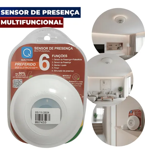 Imagem do produto SENSOR DE PRESENCA 360 SOB/EMB REF QA19MB QUALITRONIX