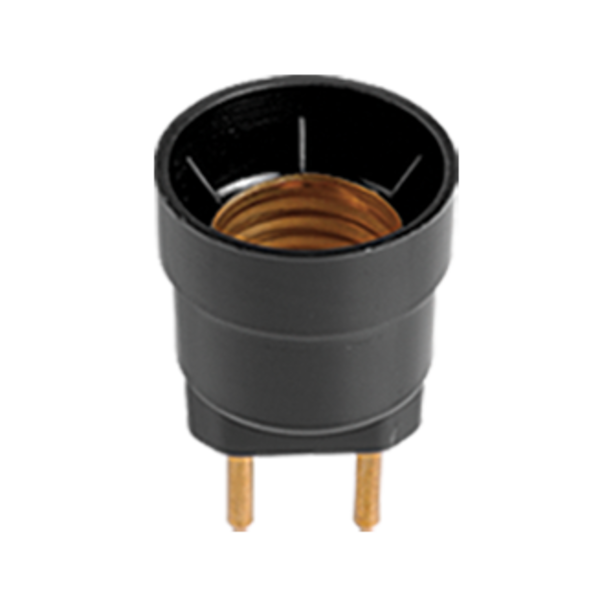 Imagem do produto SOQUETE E-27 C/ PLUGUE 2P 4A PT REF 7011 ROMAZI