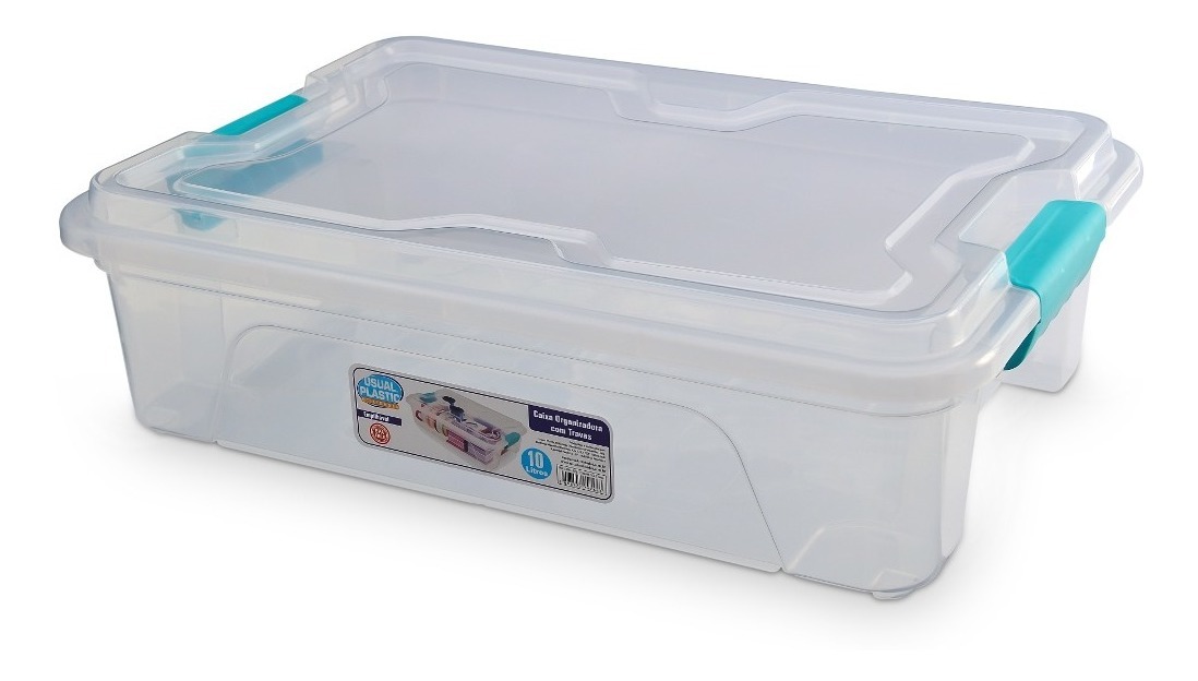 Imagem do produto CAIXA ORGANIZADORA VERSATIL 10L PT COMPEL