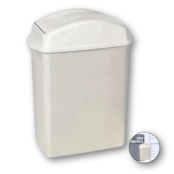 Imagem do produto LIXEIRA BASCULANTE PLASTICO BEGE 8,8L SANREMO