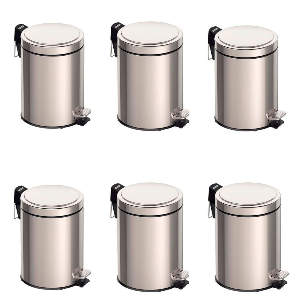 Imagem do produto LIXEIRA INOX C/PEDAL 5L DELIKASA AT BRASIL