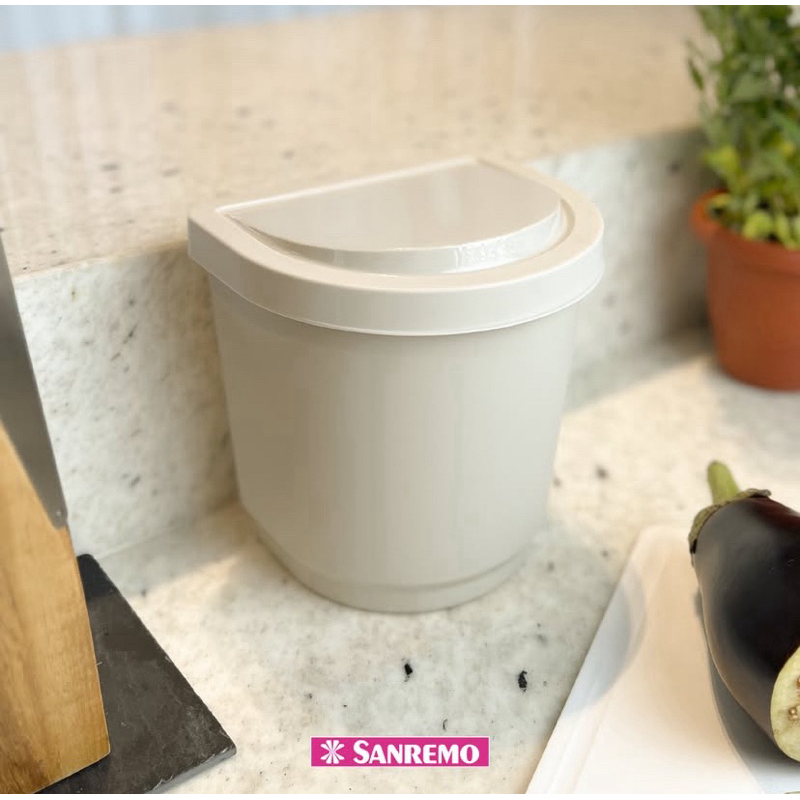Imagem do produto LIXEIRA PIA FLIP PLASTICO BEGE 2,5L SR2203 SANREMO