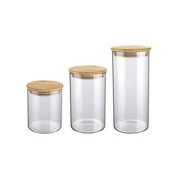 Imagem do produto POTE VIDRO TAMPA BAMBU 1L VDR6804-17 FLASH LIMP