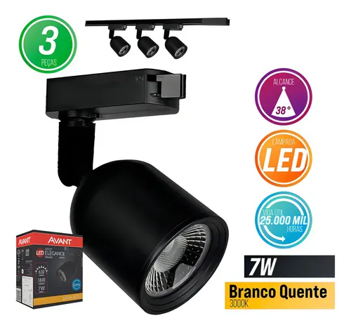 Imagem do produto KIT LUMINARIA TRILHO ELEGANCE AM3000 PTO AVANT