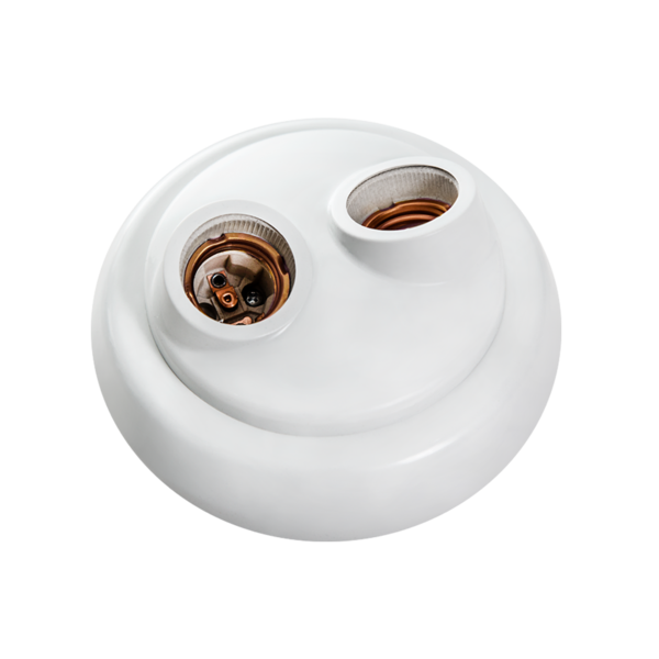 Imagem do produto PLAFON BRANCO PORCEL 2 LAMP 18092 ILUMI