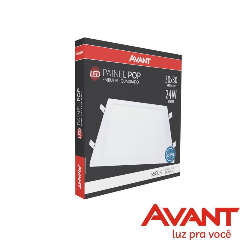 Imagem do produto PLAFON LED AVANT EMB.QUA.24W BR BIV.