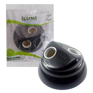 Imagem do produto PLAFON PRETO PORCEL 2 LAMP 18092 ILUMI