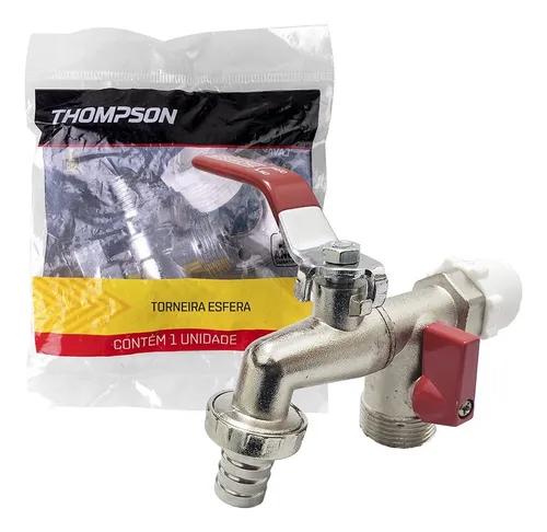 Imagem do produto TORNEIRA ESF MAQ. LAVAR 1/2"X3/4"X3/4" 1398 THOMPSON