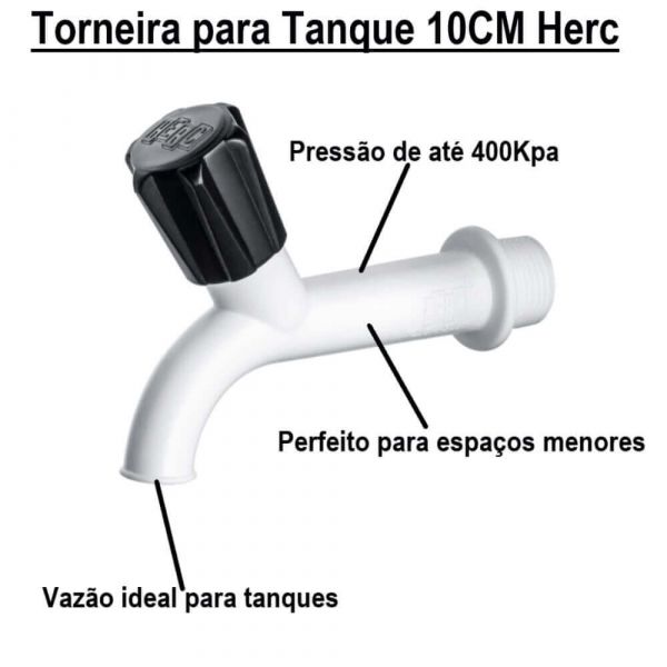 Imagem do produto TORNEIRA TANQUE 15 CM 3/4 BR C/ROSC/BC HERC