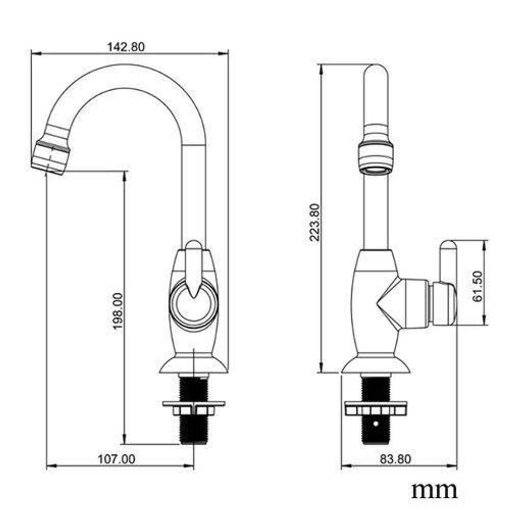 Imagem do produto TORNEIRA LAVAT MOVEL1/4V REF1195 F31 CROM LORENZETTI