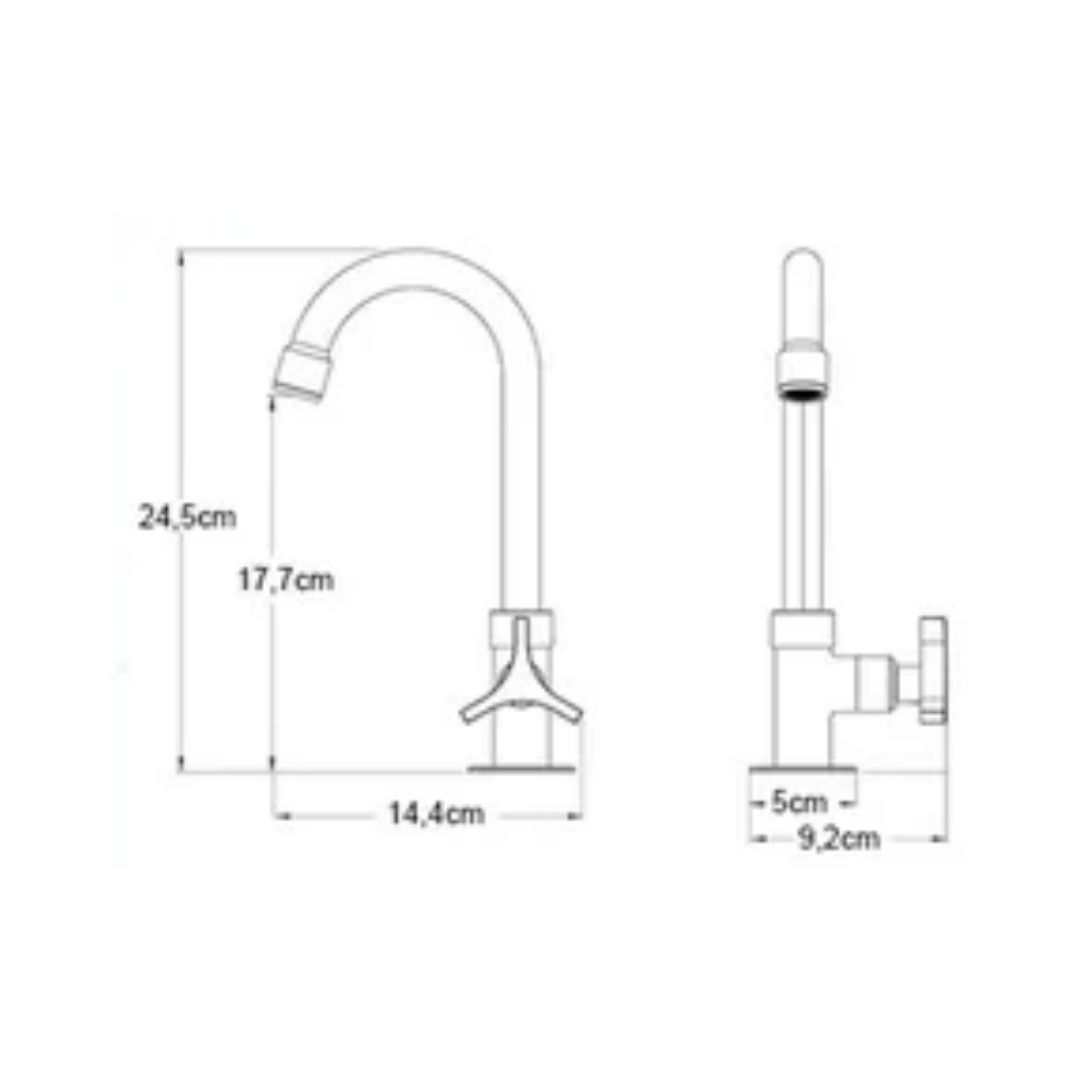 Imagem do produto TORNEIRA LAVATOR TRIO REF 1195 C33 LORENZETTI