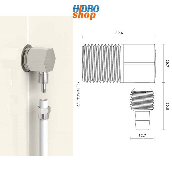 Imagem do produto ADAPT P/ FILTRO 3/8 X SAIDA 1/8-1/4-3/8 310127 BLUKIT