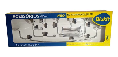 Imagem do produto KIT DE ACESSORIOS BANHEIRO NEO 291209 BLUKIT