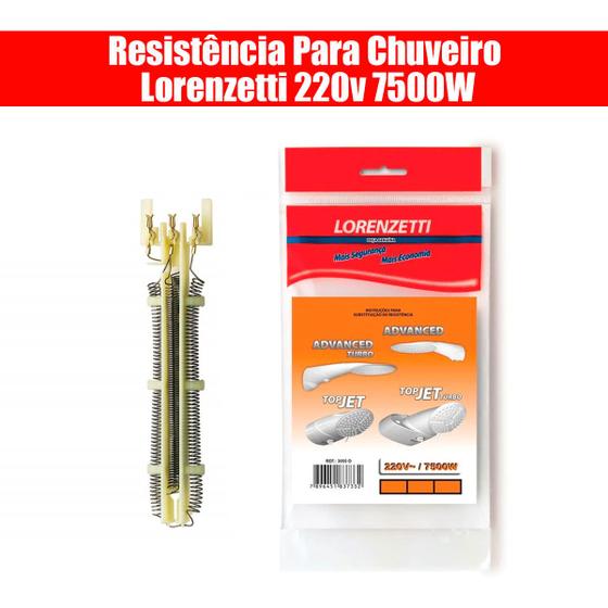 Imagem do produto RESISTENCIA 3055-R RES.220/7800 JT/JM LORENZETTI