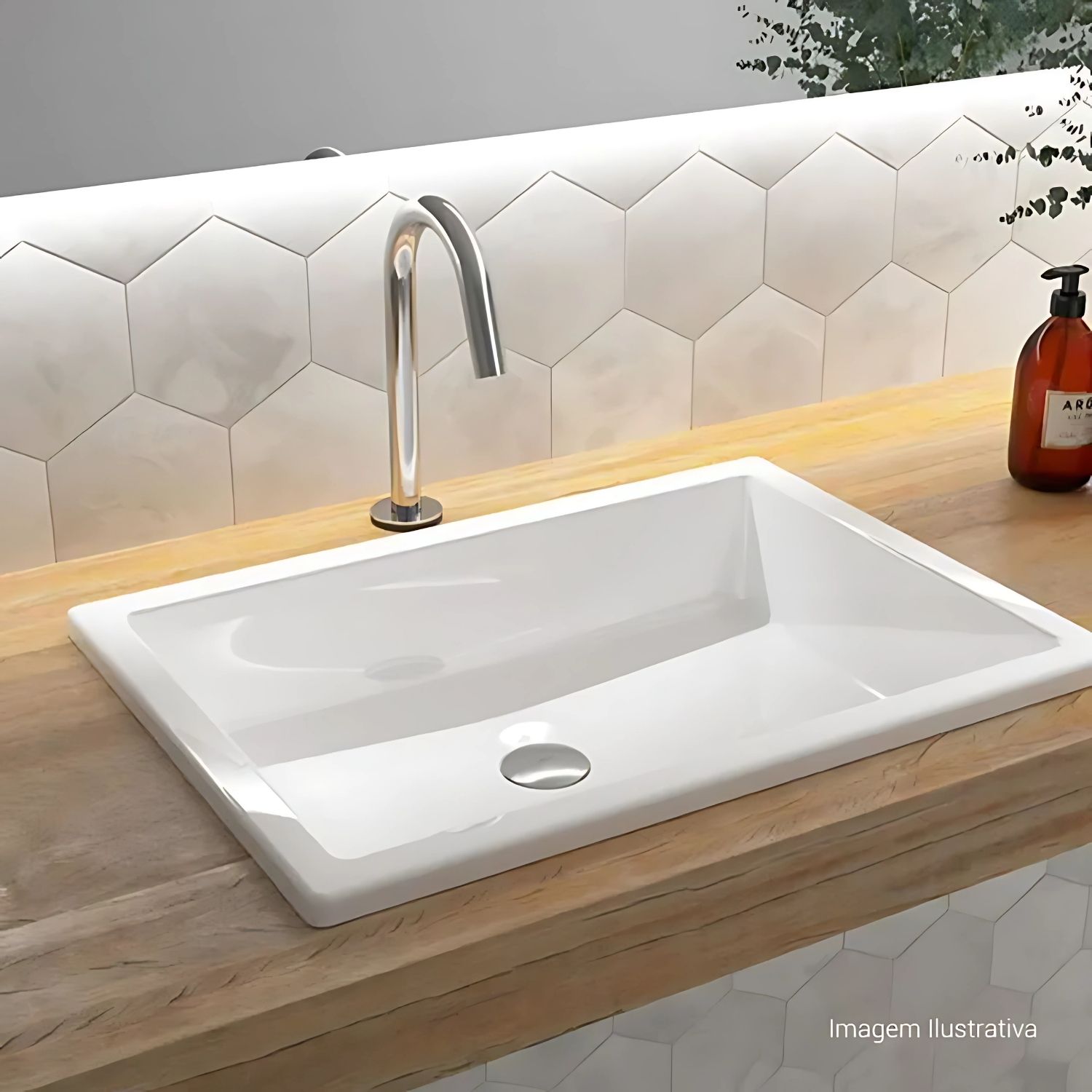 Imagem do produto CUBA DE EMBUTIR/SOBREPOR RET 565MM X 405MM BR DECA