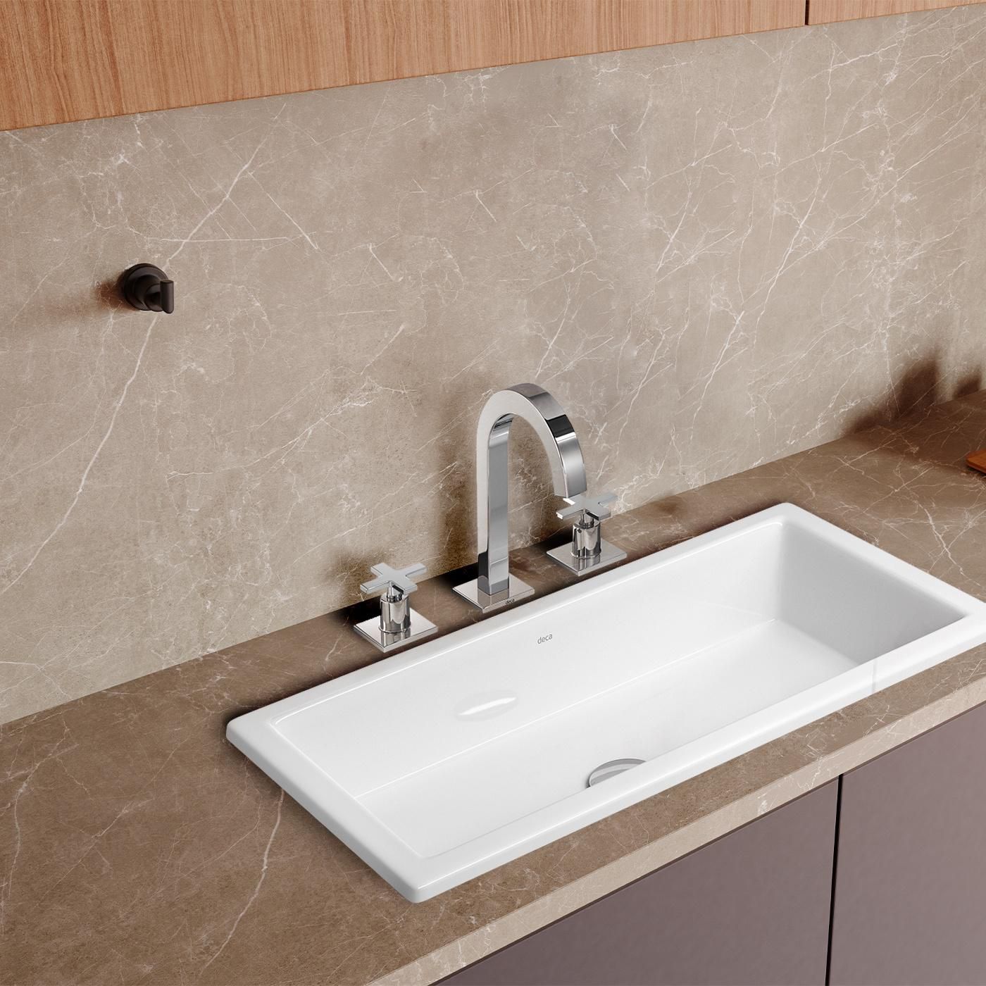 Imagem do produto CUBA DE SOBREPOR RETANGULAR 590X305MM BR GELO DECA