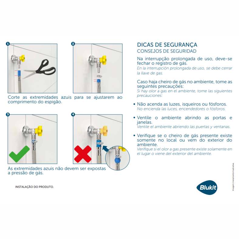 Imagem do produto LIG.FLEX.ACO INOX.P/GAS 1/2-0,80M 180601-41 BLUKIT