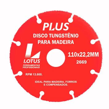Imagem do produto DISCO TUNGSTENIO PARA MADEIRA 110MM 3556 LOTUS