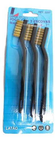 Imagem do produto JOGO 3 ESCOVAS MANUAIS 175MM LATAO 3257 LOTUS