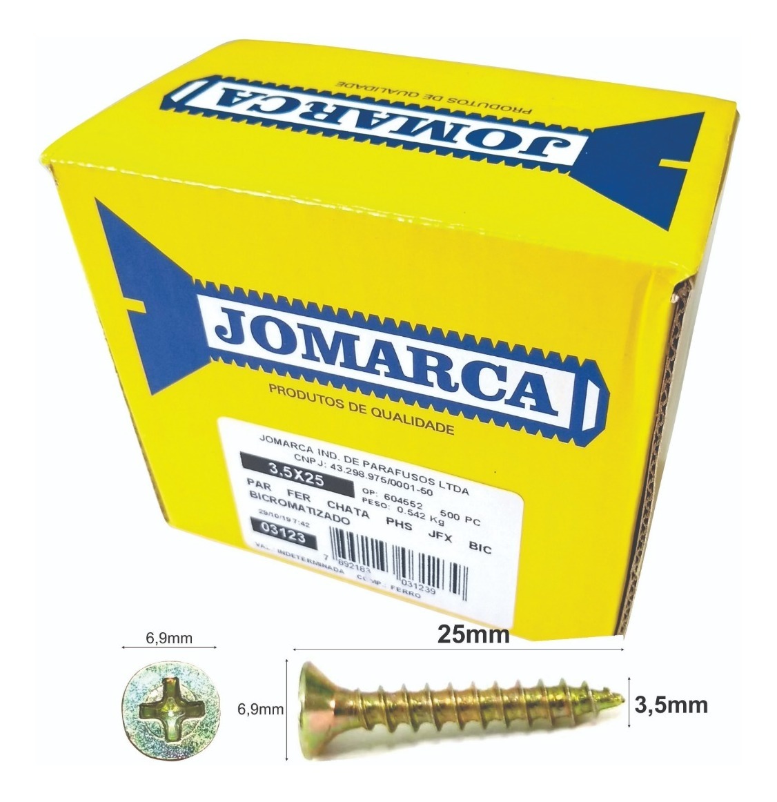 Imagem do produto PARAF CABECA PANELA 3.5X25MM JOMARCA