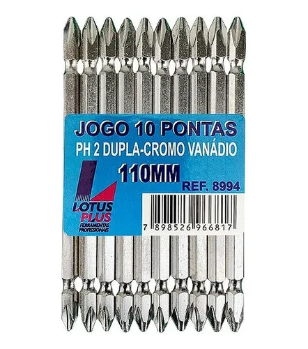 Imagem do produto PONTA NIQUELADA C/ IMA PH2 X 1/4 110MM UND 3812 LOTUS