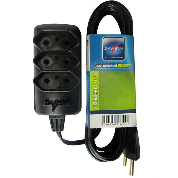 Imagem do produto EXTENSAO 2P+T 1,3M BR TRIPLA DANEVA