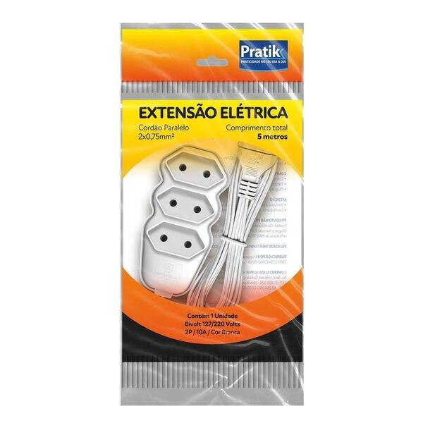 Imagem do produto EXTENSAO ELETRICA 2X0,75 5M BR PRATIK