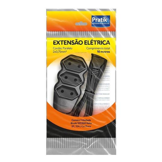 Imagem do produto EXTENSAO ELETRICA 2X0,75MM 10M BCO PRATIK