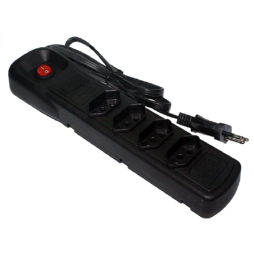 Imagem do produto FILTRO DE LINHA 4 TOM 2P+T PRETO TECHNA