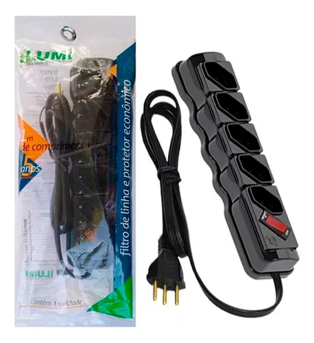 Imagem do produto FILTRO DE LINHA 5 TOM 2P+T 1M PT NATICON