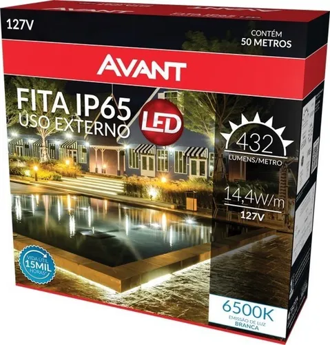 Imagem do produto FITA LED 50M 6500K EXT IP65 AVANT