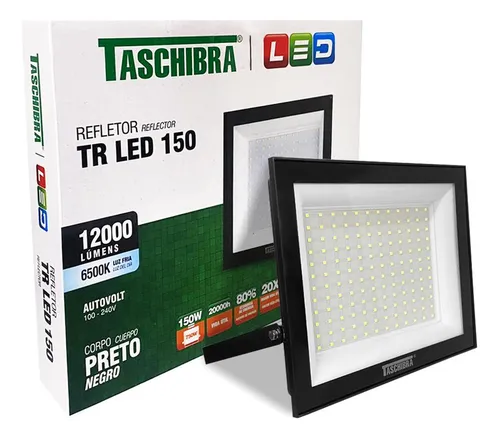 Imagem do produto REFLETOR LED 150W 6500K PRETO TASCHIBRA
