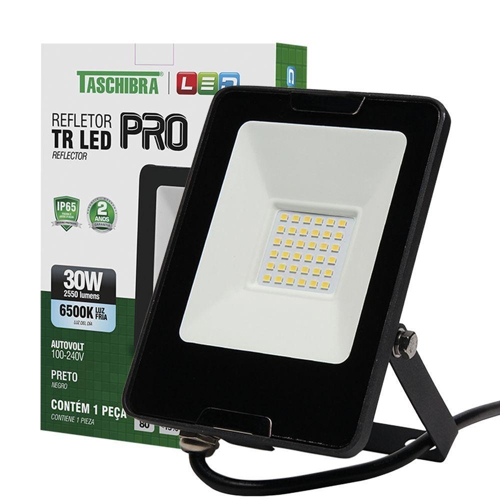 Imagem do produto REFLETOR LED 30W 6500K PRETO TASCHIBRA