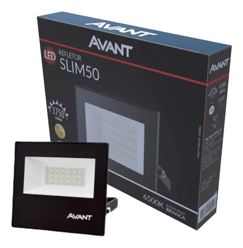 Imagem do produto REFLETOR LED 50W 6500K PRETO AVANT