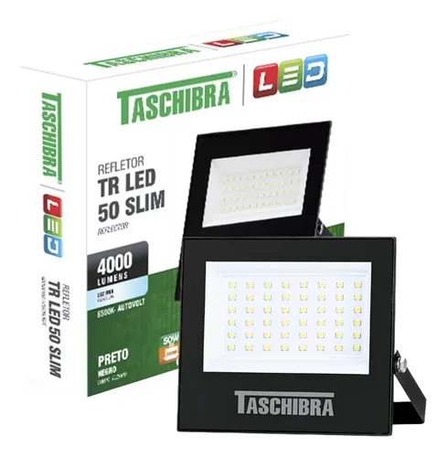 Imagem do produto REFLETOR LED 50W 6500K PRETO TASCHIBRA