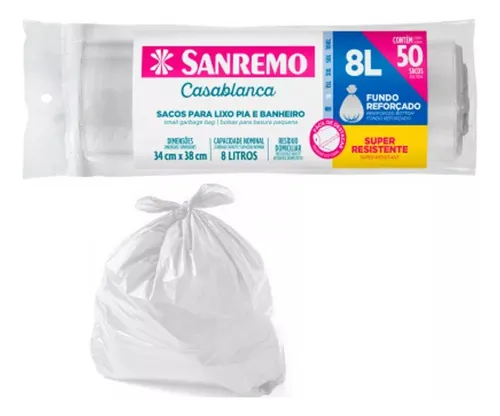 Imagem do produto SACO P/ LIXO ROLO PIA 8L SANREMO