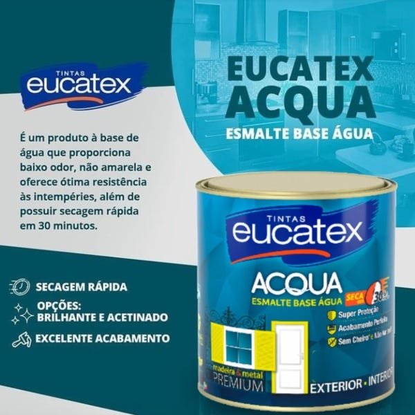 Imagem do produto ESMALTE BASE AGUA 3,6L BRANCO BR EUCATEX