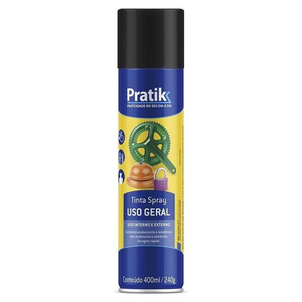 Imagem do produto TINTA SPRAY ALTA TEMP PRETO FOSCO 400ML PRATIK