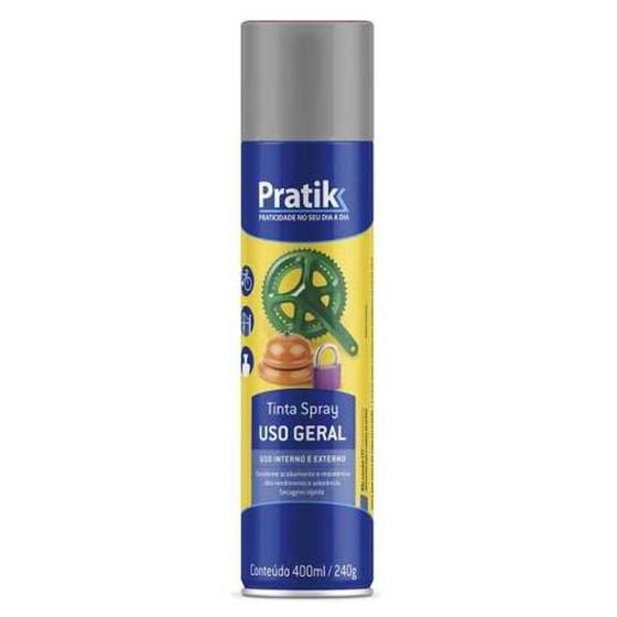 Imagem do produto TINTA SPRAY CINZA ESCURO 400ML PRATIK