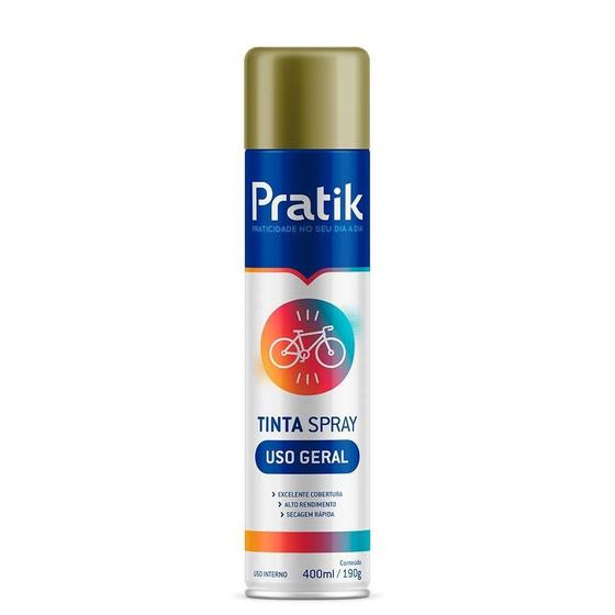 Imagem do produto TINTA SPRAY METALICA DOURADO 400ML PRATIK