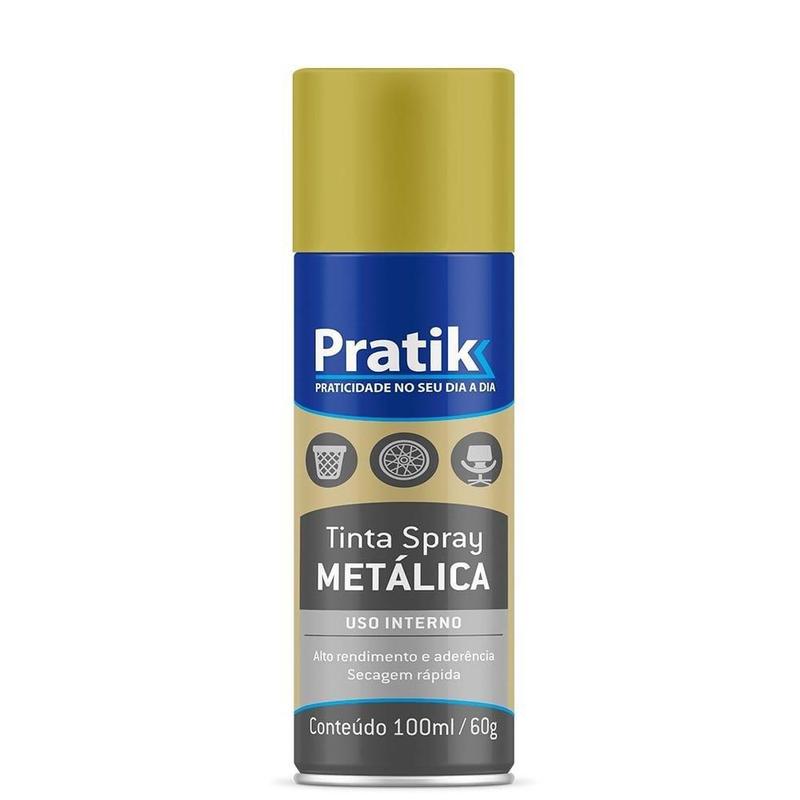 Imagem do produto TINTA SPRAY METALICA OURO CLASSICO 400ML PRATIK