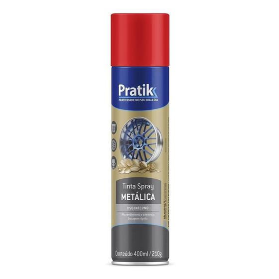 Imagem do produto TINTA SPRAY METALICA VERMELHO 400ML PRATIK