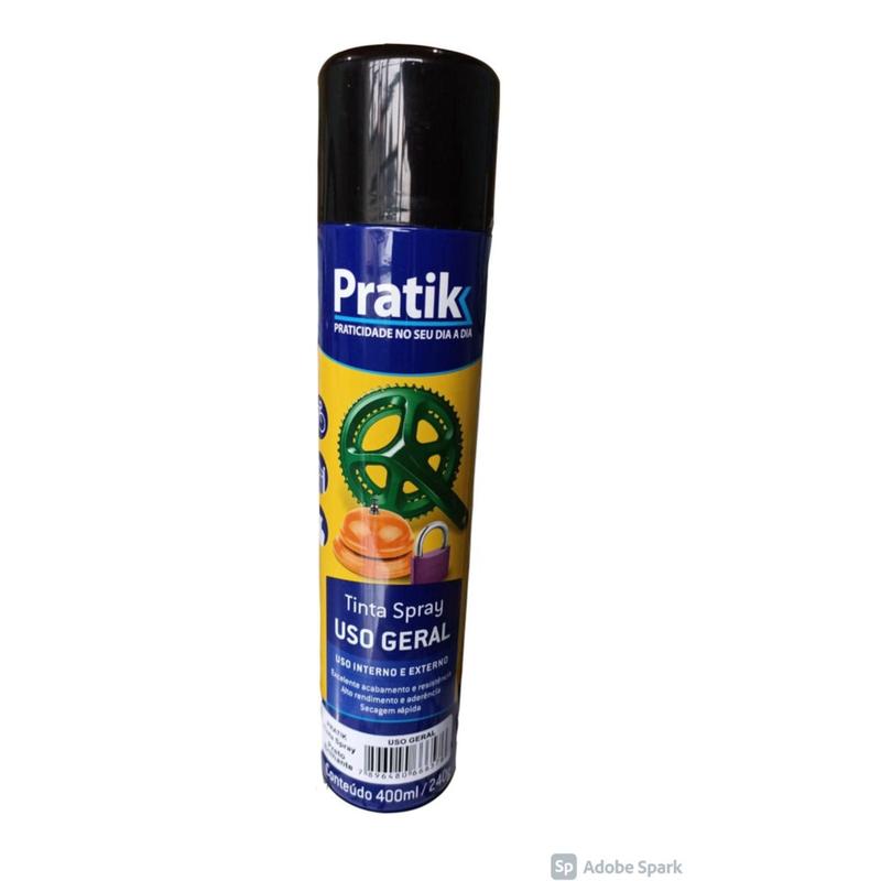 Imagem do produto TINTA SPRAY PRETO FOSCO 400ML PRATIK