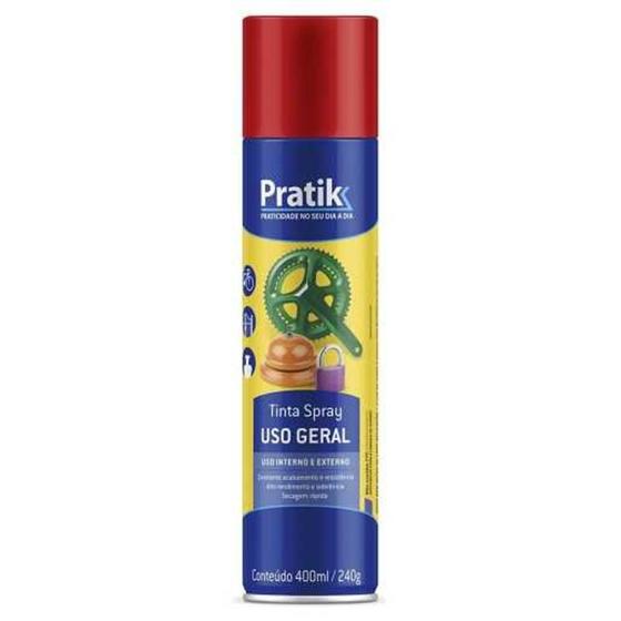 Imagem do produto TINTA SPRAY VERMELHO 400ML PRATIK