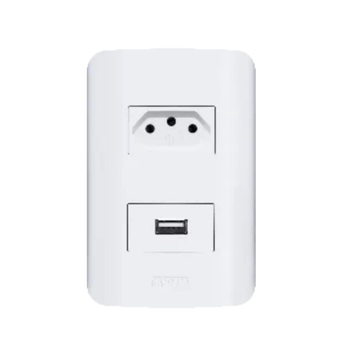 Imagem do produto MODULO TOMADA USB 2A 5V BIV CANOA REF 1509 ROMAZI