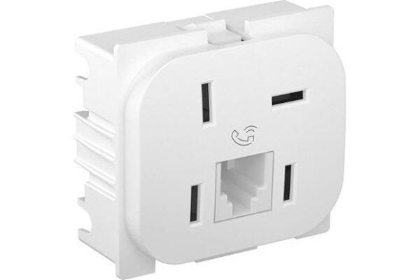 Imagem do produto MODULO TOMADA TELEBRAS + RJ11 ZEFFIA