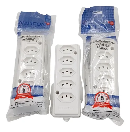 Imagem do produto TOMADA BARRA 5 TOM 2P+T BR NATICON