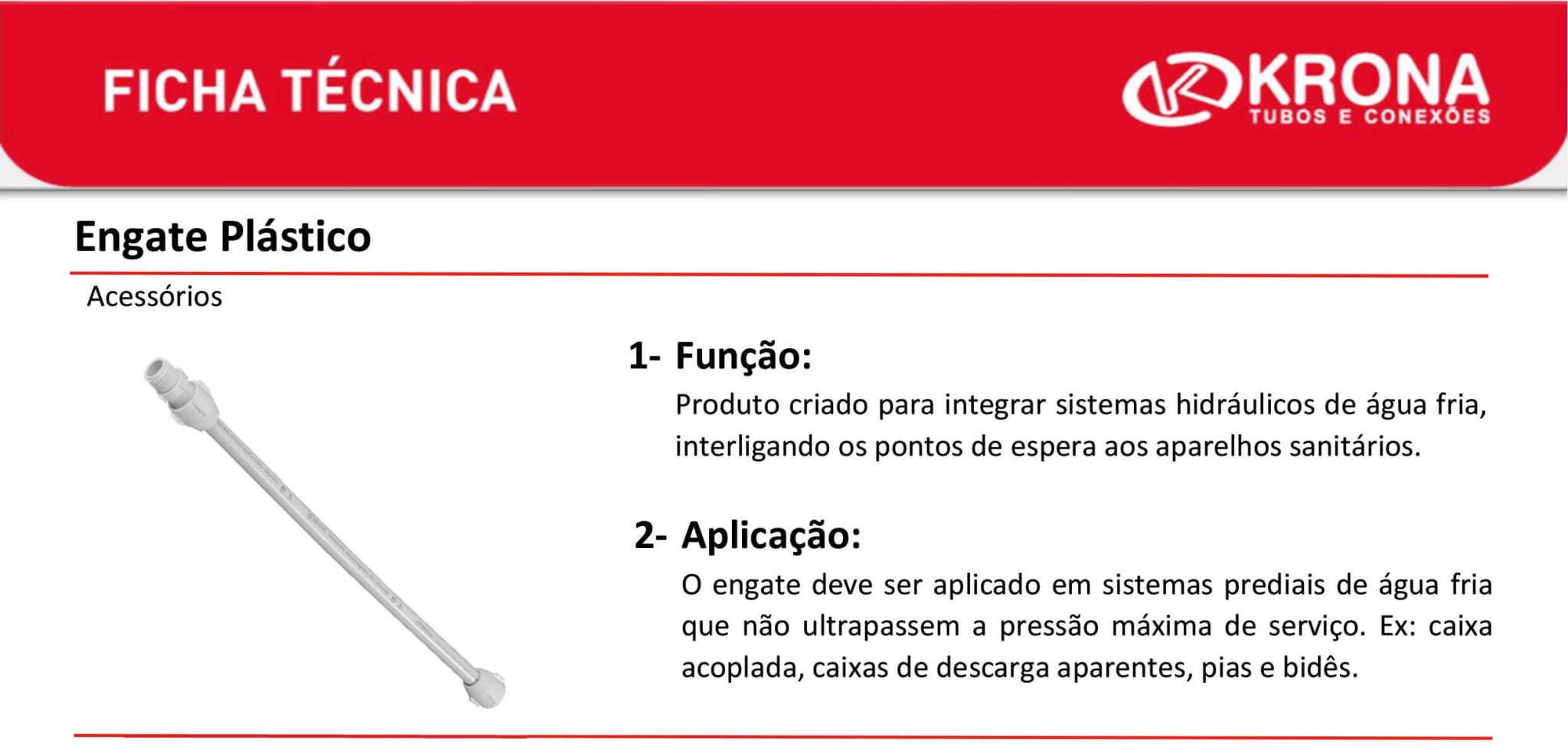 Imagem do produto ENGATE PLAST 60X1/2 KRONA